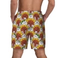 thumbnail image 4 of Goofa Cartoon Sunflowers Printed Men's Swim Trunks Board Shorts Quick Dry Mens Swimming Trunks with Compression Liner,Breathable Fit Hawaii Beach Shorts-Large, 4 of 9