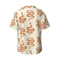 thumbnail image 4 of Goofa Hand Drawn Snake Printed Men's Casual Short-sleeved Shirt,Lightweight Breathable Button-down,Summer Casual men's top,Versatile Fashion shirt-X-Large, 4 of 7