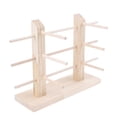 thumbnail image 4 of Esquirla Durable Wooden Eyeglasses Display Racks Stand Eyewear Storage Display Shelf Double Lines for 6 Pairs, 4 of 8