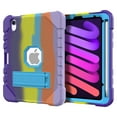 thumbnail image 6 of Dteck iPad Mini 6 Case with Screen Protector, iPad Mini 6th Generation Case for Kids, Heavy Duty Shockproof Rugged Cover with Pencil Holder Kickstand for iPad Mini 6th Gen 8.3 inch 2021, Rainbow D, 6 of 6