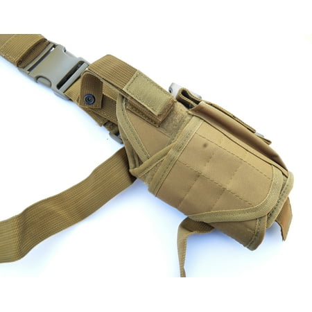Tactical Leg Thigh Gun Pistol Holster or Open Carry Belt Holster TAN /