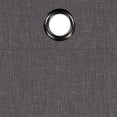 thumbnail image 6 of Eclipse Hadley 100% Blackout Curtain Panel, Linen Blend Grommet Window Curtain, 1 Panel, 50 In Wide x 95 In Long, Charcoal, 6 of 9