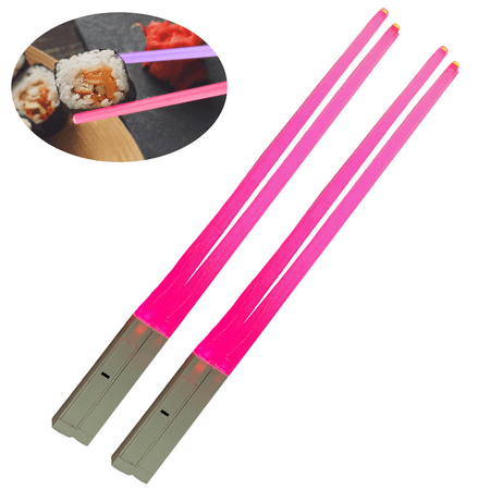 

Lightsaber Chopsticks Light Up - LED Glowing Light Saber Chop Sticks - Reusable Sushi Lightup Sabers Chopstick Set Of 2 Pairs Pink