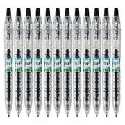 Pilot B2P Colors, Recycled Bottle 2 Pen, Retractable Gel Ink Rolling Ball Pens, G2 Ink, Fine Point, 0.7mm, Black Ink, 12 Count