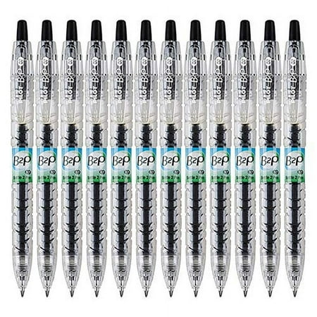 Pilot B2P Colors, Recycled Bottle 2 Pen, Retractable Gel Ink Rolling Ball Pens, G2 Ink, Fine Point, 0.7mm, Black Ink, 12 Count