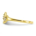 thumbnail image 3 of 10 Karat Yellow Gold Ovar Double Heart Cubic Zirconia Ring, 3 of 5