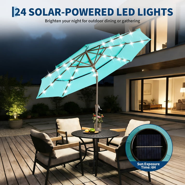 3 ft patio umbrella 9 Tier Outdoor Market Umbrellas The 10ft Sun Umbrella Outdoor Patio Shade by Pure Garden is an attractive piece of outdoor décor that provides quality shade whether you’re entertaining guests on the deck or lounging by your swimming pool PatioKingdom 9FT Outdoor Umbrella, Autotilt