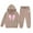 Khaki, variant on WOYY Toddler Girls Bow Sweatsuit Casual Hoodie Sweatpants Outfits, Sizes 2-3T