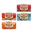 thumbnail image 4 of veasfak 4Pcs Chinese New Year Red Envelopes Money for Birthday Spring Festival A, 4 of 7