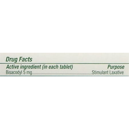 Bisacodyl stimulant laxative 5 mg tablets 100 ea