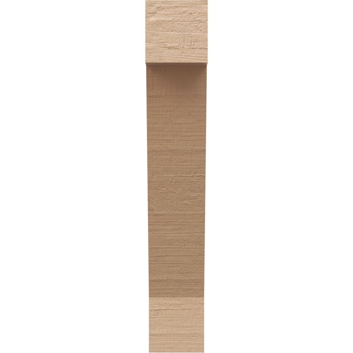 4"W x 8"D x 24"H Thin Burlington Rough Cedar Woodgrain TimberThane Corbel, Primed Tan