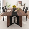 thumbnail image 6 of ANPOO 7-Piece Kitchen Dining Set for 4-8 People, 71" Rectangle Waterproof Wooden Table with 6 Chairs, Easy Clean Farmhouse Dining Table for Dining Room & Kitchen, 6 of 8