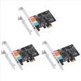 thumbnail image 1 of 3X Tarjeta de Sonido PCIe 5.1, Tarjeta Envolvente PCI Express Audio EstéReo 3D con Alto Rendimiento de Sonido Tarjeta de Sonido para PC Chip CMI8738, 1 of 5