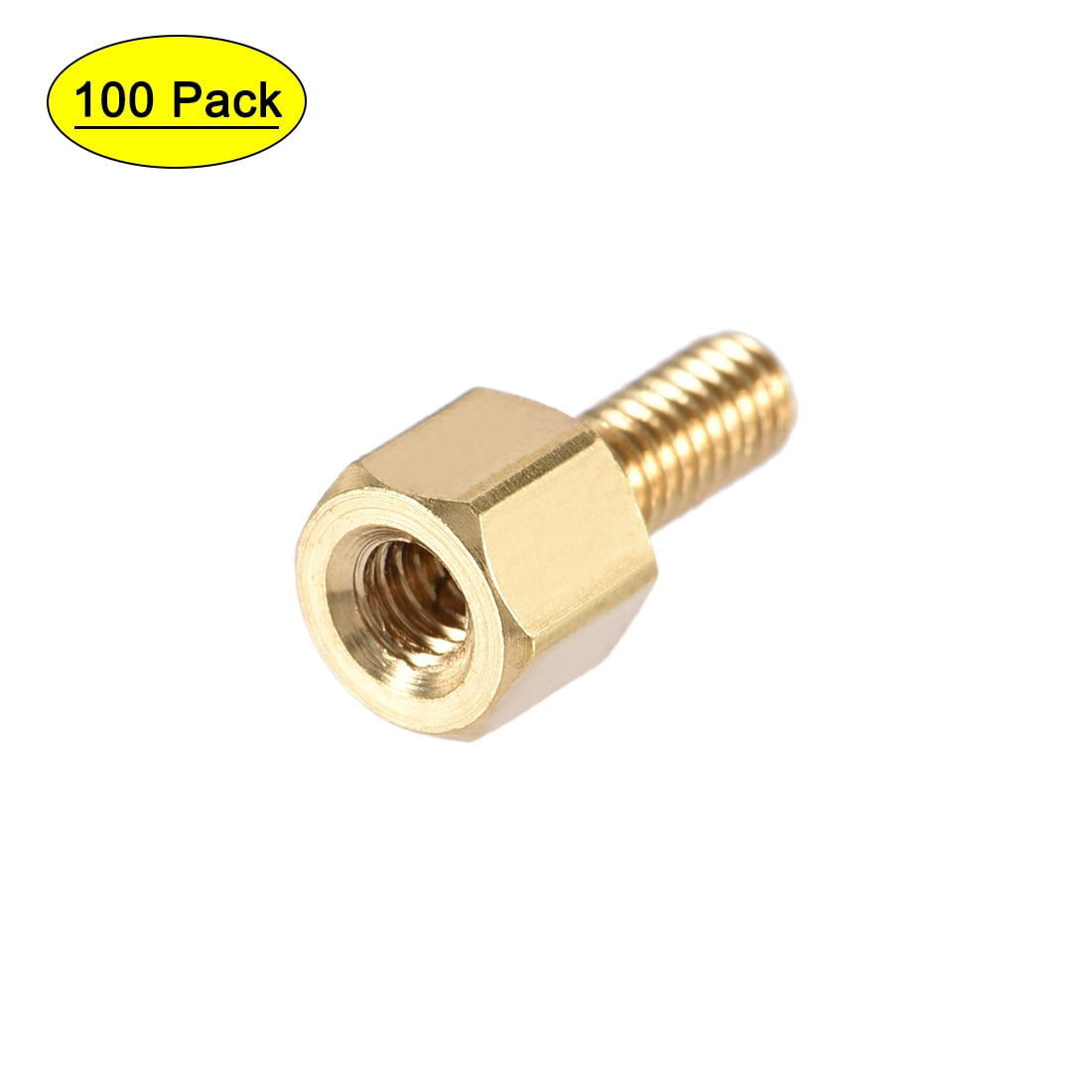 Uxcell Brass M2.5 4mm+6mm MaleFemale Hex Standoff 100 Pack Walmart