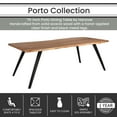 thumbnail image 2 of Hanover Porto 79-In. Acacia Wood Dining Table | Modern Live Edge Design | Perfect for Dining Room or Kitchen | Natural Top with Black Legs, HDR010-NAT, 2 of 9