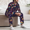 thumbnail image 7 of Daiia cute animals for Men's Long-Sleeved Pajama Set – Soft & Comfortable Sleepwear Button-Up Pajamas Cozy Lounge Wear-XX-Large, 7 of 7