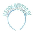 thumbnail image 2 of HILABEE Happy Birthday Headband Birthday Hair Crown Hoop Birthday Tiara Happy Birthday Hairband for Party Holiday Gift Supplies Teens Blue, 2 of 8