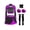 Purple A, variant on Womens Cheerleading Costume Uniform Long Sleeve Crop Top with Pleated Skirt Accessories Purple B S