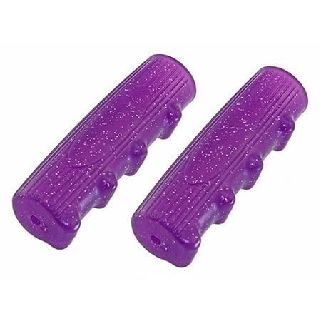 Lowrider Bicycle Bike Grips KRATON Rubber 0214 Sparkle Purple. Bike Part, Bicycle Part, Bike Accessory, Bicycle