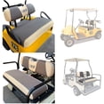 thumbnail image 3 of 10L0L Golf Cart Front + Rear Seat Cover Set for EZGO TXT RXV & Club Car DS 4 Passenger Models,Breathable Washable Polyester Mesh Cloth Seat Cover-Gray Beige (S+XS), 3 of 7