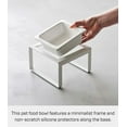 thumbnail image 3 of Yamazaki Home  Single Pet Food Bowl - Two Styles, Steel and Ceramic, Tall, 1.25 - L 6.1 x W 5.91 x H  3.94 inches White, 3 of 7