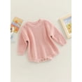 thumbnail image 3 of Wassery Newborn Baby Boy Girl Knitted Jumpsuit Ribbed Long Sleeve Romper Overalls 3M 6M 9M 12M Infant Fall Sweater Bodysuit, 3 of 8
