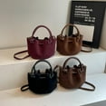 thumbnail image 6 of MMYGU Drawstring Bucket Bag for Women PU Leather Tote Handbag Waterproof Shoulder Bag Crossbody Bag Fashion Top-handle Bag, 6 of 6