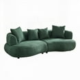 thumbnail image 6 of Modern Mid Century Cream Boucle 4-Seat Curved Sofa 102.36 inch for Living Room, 6 of 13