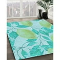 thumbnail image 3 of Ahgly Company Machine Washable Indoor Rectangle Transitional Aquamarine Green Area Rugs, 3' x 5', 3 of 7