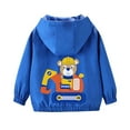 thumbnail image 5 of Eltusu Bbaby Boys Jackets, Hooded Waterproof Windproof Full Zip Outerwear with Pockets Blue Size 1-2 T, 5 of 5
