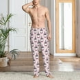 thumbnail image 5 of Uemuo Cute Cupcake Pattern Men's Wide Leg Palazzo Lounge Pants with Pockets Light Weight Loose Comfy Casual Pajama Pants-XX-Large, 5 of 9