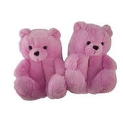 Pink Teddy Bear Slippers