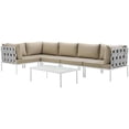 thumbnail image 5 of Modway Harmony 6 Piece Outdoor Patio Aluminum Sectional Sofa Set, Multiple Colors, 5 of 16