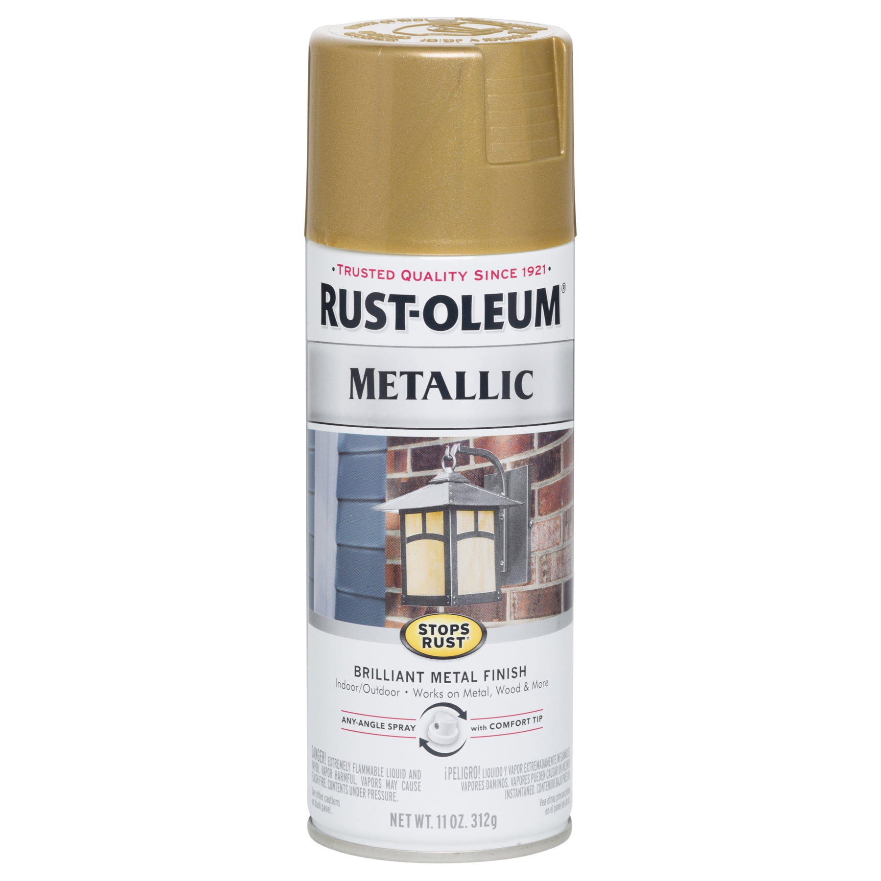 Rust-Oleum 1910830-2PK Specialty Metallic Spray Paint, 11 Ounce (Pack of  2), Gold, 2 Piece