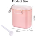 thumbnail image 2 of Dispensador de leche en polvo con caja de color rosa,Dispensadores de leche en polvo,Caja de leche en polvo para bebés,Dispensador de fórmula para bebés,Contenedor portátil de caja de leche en polvo p, 2 of 5