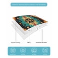 thumbnail image 5 of Boho Orange Teal King Size Down Alternative Comforter, Lightweight Comforter Quilt Bedding Set with Pillow Shams Geometric Vintage Southwestern Ethnic All Seasons Bed Comforter Duvet Insert 96"x106", 5 of 7