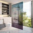 thumbnail image 3 of No lue Window Sticker Stained lass Opaque 3D lass Stickers Quote When You Believe Anything is Possible Polygonal Pattern Background Modern Print Teal Brown 35.4" x 39" No lue Anti UV Window Pape, 3 of 6