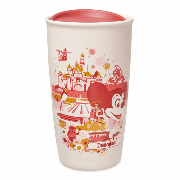 Disney Parks Disneyland Starbucks Ceramic Travel Tumbler New