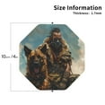 thumbnail image 2 of Leather Coasters with Heat-resistant for Drinks, desert Man Shepherd Dog -标题2 Octagon, 2 of 5