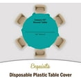 thumbnail image 4 of Shiyou- Lot de 4 Nappe en Plastique Turquoise - Nappe Ronde Jetable de 84 Pouces pour Fêtes - Nappe Ronde - Nappes Jetables pour Fêtes - Nappe en Plastique pour Pique-Niques, 4 of 4