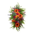 thumbnail image 2 of Fall Harvest Teardrop Swag Rustic Wall Hanging Ornament Sunflower Autumn Wreath, 2 of 9