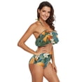 thumbnail image 3 of Ckdifva Oranges and Leaves Flowers Womens High Waisted Bikini Set Two Piece Swimsuit Bathing Suits, 3 of 5