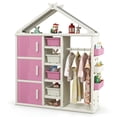 thumbnail image 2 of GVN Kids Costume Storage Closet with Storage Bins and Shelves and Side Baskets for Kids Room-Pink, Toy Organizers and Storage for Kids, Boys, Girls, Nursery, 2 of 9