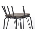 thumbnail image 6 of Furniture of America Sentra Square Slat Mid Back Bar Stools, Gray (Set of 2), 6 of 7