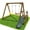 A-Natural, variant on CIPACHO Wood Swing Set for Backyard, 2 in 1 Outdoor Swing Set with Slide, Kids Backyard Playset, Natural