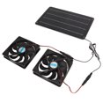 thumbnail image 1 of Solar Exhaust Dual Fans, 20W Energy Saving Easy Installation Solar Powered Fan Kit Multifunctional  for Chicken House, 1 of 8
