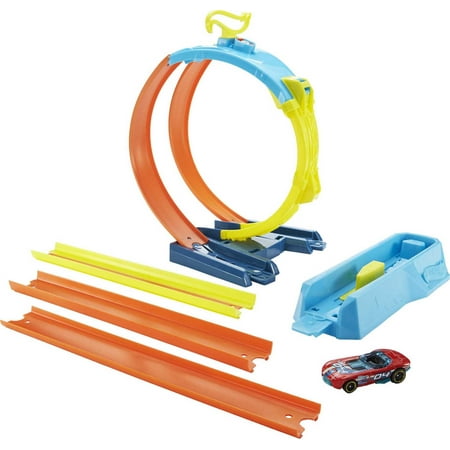 Hot Wheels Track Builder Unlimited Split Loop Pack, With 1 Car, Gift for Kids 6 to 12 Years Old