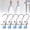 Blue, variant on Pack of 5 Clothes Pegs, Trouser Hangers with Clips, 360° Rotating Staple Hook, Stainless Steel Trouser Hook, Boot Clips, Clothes Hanger with Clips, Laundry Hooks for Trousers, Shoes, Towel