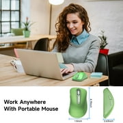 Wireless Mouse, 2.4GHz with USB Receiver, 1200 DPI Optical Tracking, 5 Buttons,Ambidextrous PC/Mac/Laptop -Mint