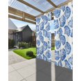 thumbnail image 3 of nqOlkjepod Outdoor Curtains for Patio Waterproof, Summer Blue Conch Outdoor Privacy Panels Grommet, Shell Ocean Retro Coastal Beach Blackout Outside Curtains for Porch/Cabana 54"x108", 2 Panels, 3 of 8